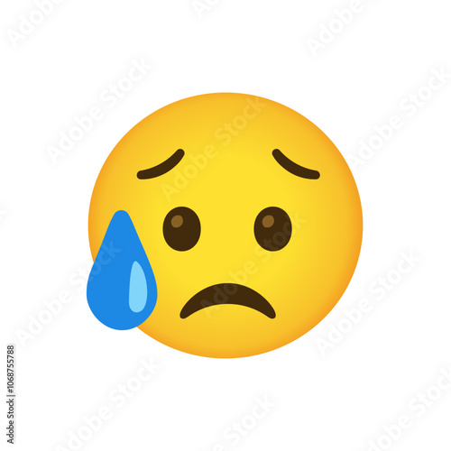 Sad Face with Tear Emoji

