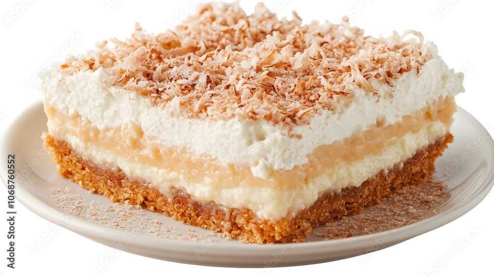 Food, Sweet, Coconut Cream Pie, Photo Realistic, on White Background, Wallpaper, Cover and Screen for Smartphone, PC, Laptop, 9:16 and 16:9 Format Food, Sweet, Coconut Cream Pie, Photo Realistic, on White Background, Wallpaper, Cover and Screen for Smartphone, PC, Laptop, 9:16 and 16:9 Format