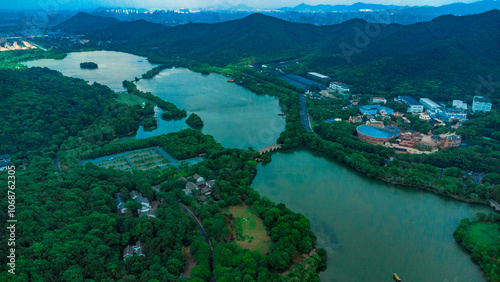 Shaoxing City, Zhejiang Province - Aerial Photography of Jiangnan Water Village
