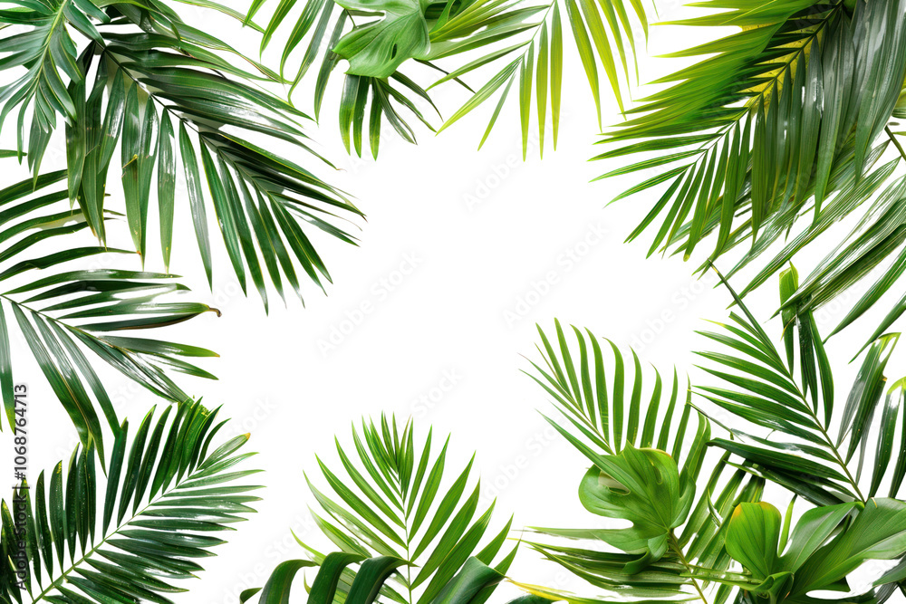 PNG Palm leaves frame vegetation rainforest arecaceae. PNG Palm leaves frame vegetation rainforest arecaceae.