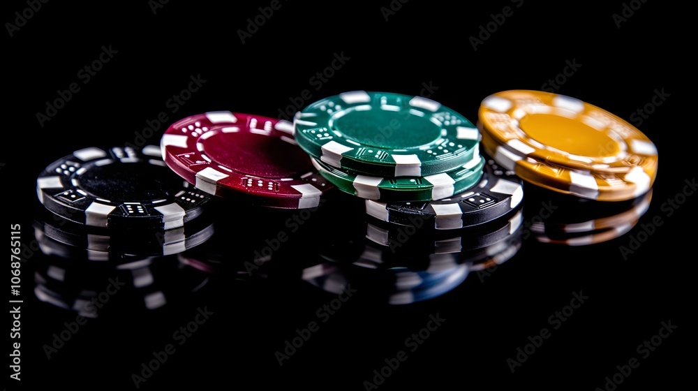casino chips flying in the air against a black background casino chips flying in the air against a black background