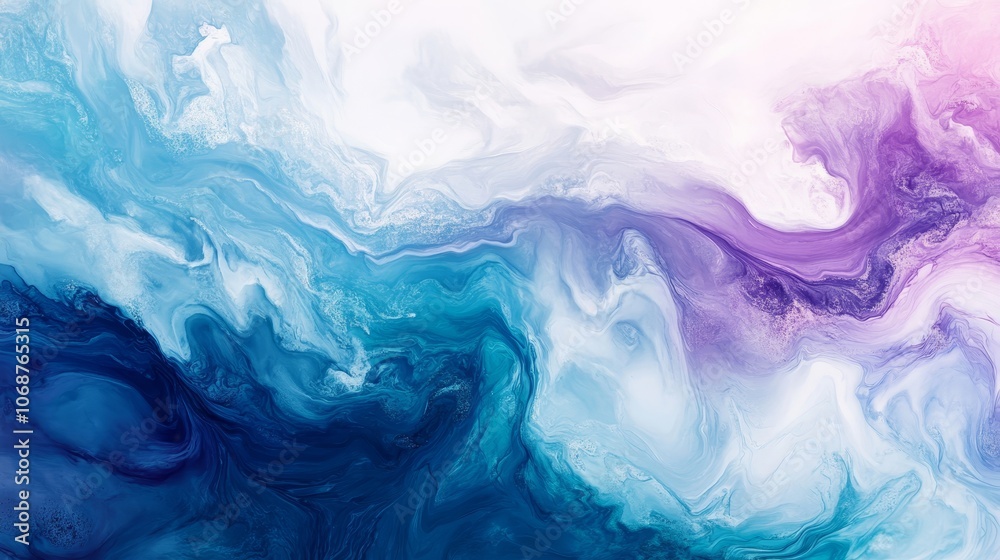 Abstract swirling blue, purple, and white colors Abstract swirling blue, purple, and white colors