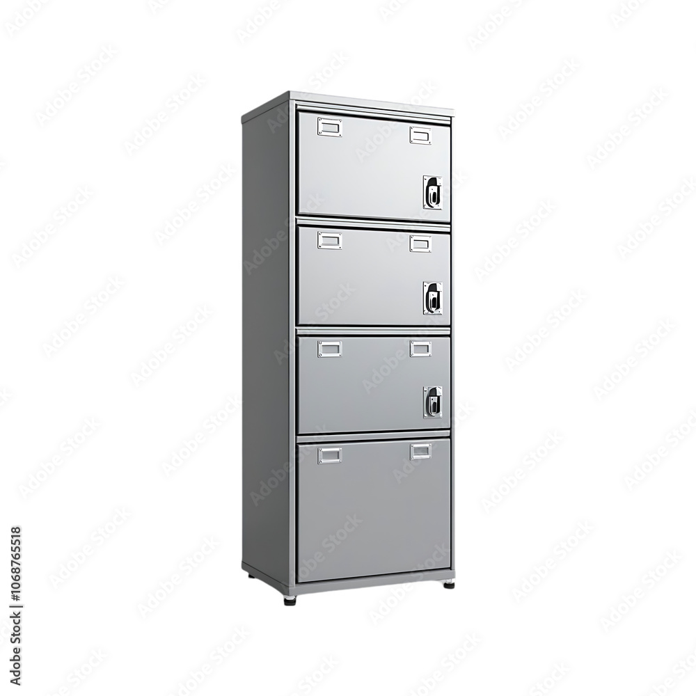 Locker isolated on a transparent background by AI generative. Locker isolated on a transparent background by AI generative.