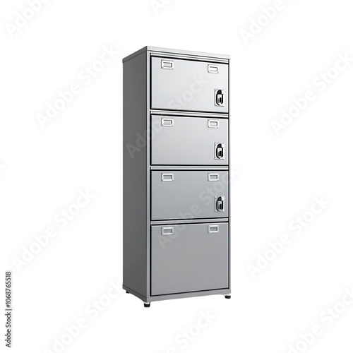 Locker isolated on a transparent background by AI generative.