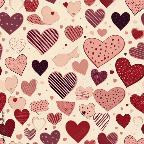 Romantic valentine heart pattern for cards and posters