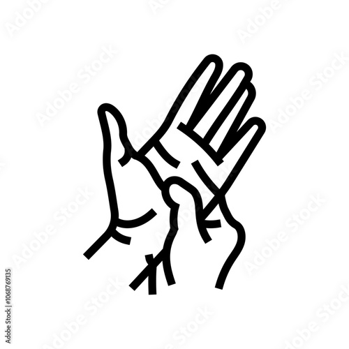 hands massage therapy line icon vector. hands massage therapy sign. isolated contour symbol black illustration