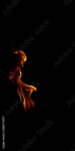 Fiery flames dancing on a dark backdrop, creating a mesmerizing and intense contrast, flames