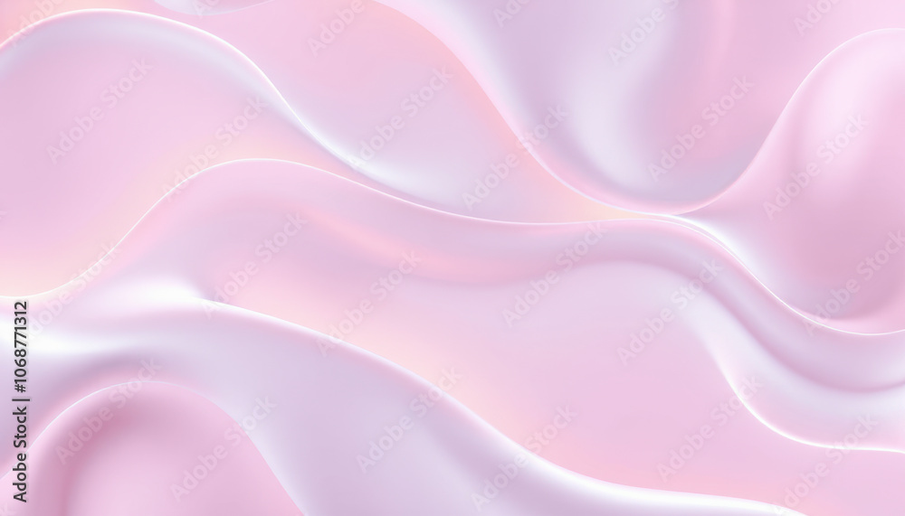 Obraz premium soft, flowing background in pastel pink tones, creating serene and calming atmosphere. Ideal for various design projects