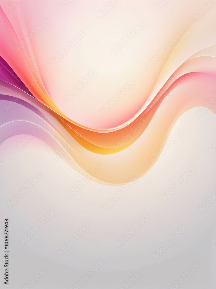 Obraz premium Smooth, abstract design with soft curves and ample blank space