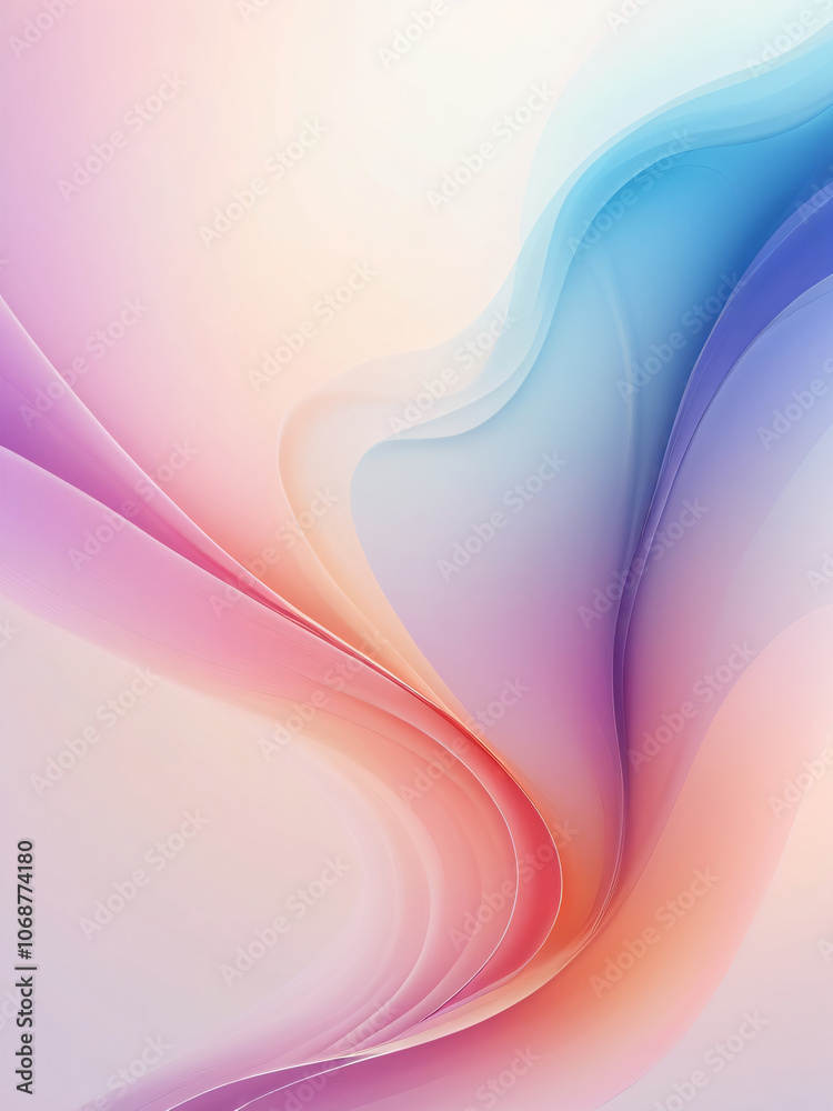 Obraz premium Smooth, abstract design with soft curves and ample blank space