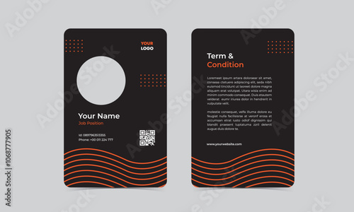 Identity card design template. Employee ID card design