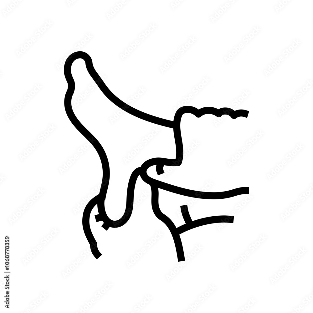 Fototapeta premium ankles massage therapy line icon vector. ankles massage therapy sign. isolated contour symbol black illustration