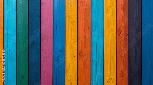 Colorful Wooden Planks Background for Creative Projects