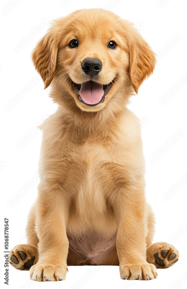 PNG A golden retrieval puppy happy sitting animal dog pet. PNG A golden retrieval puppy happy sitting animal dog pet.