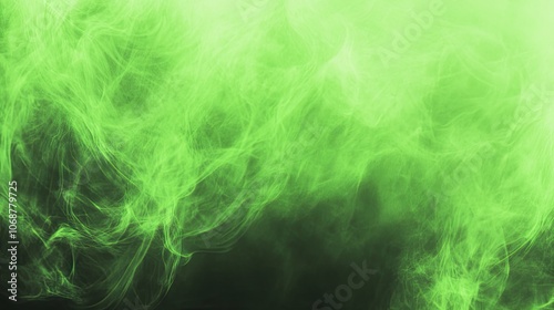 Wallpaper Mural Ethereal Green Smoke in Abstract Background Torontodigital.ca