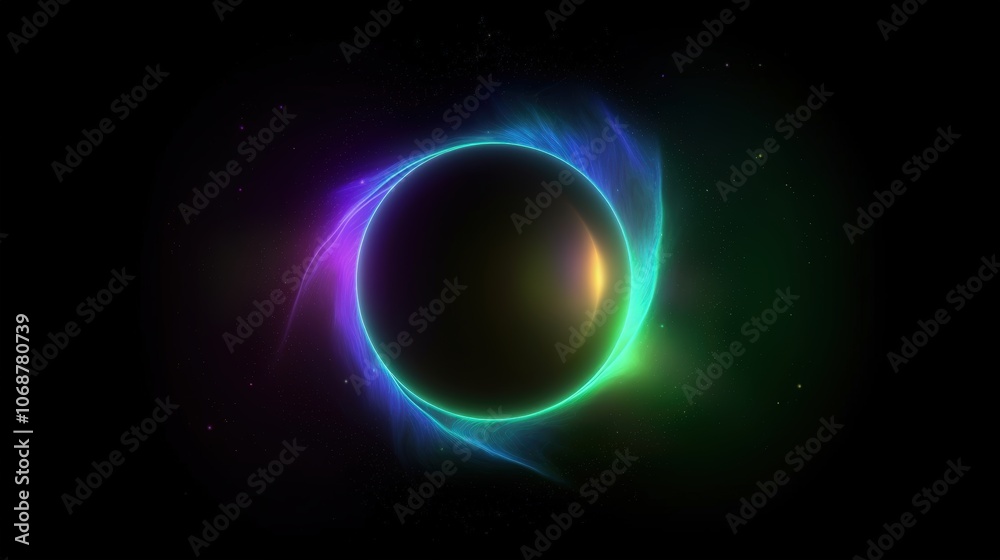 Colorful ring in space Colorful ring in space