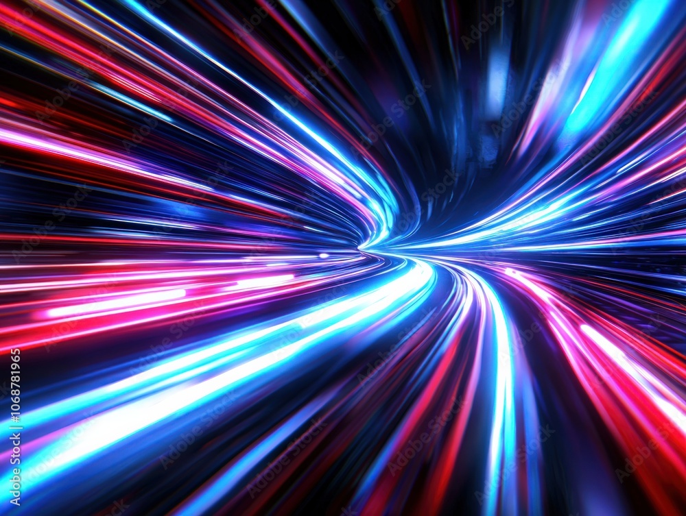 Explore the Vibrant Energy of Light Trails Through Space