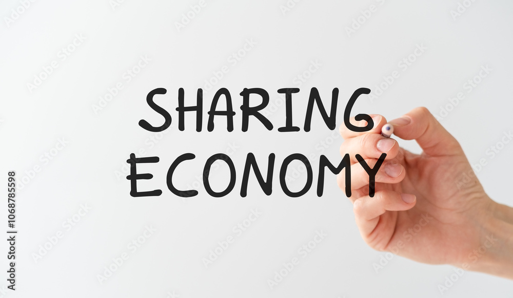 Hand writing text Sharing Economy. Conceptual photo Hand writing text Sharing Economy. Conceptual photo