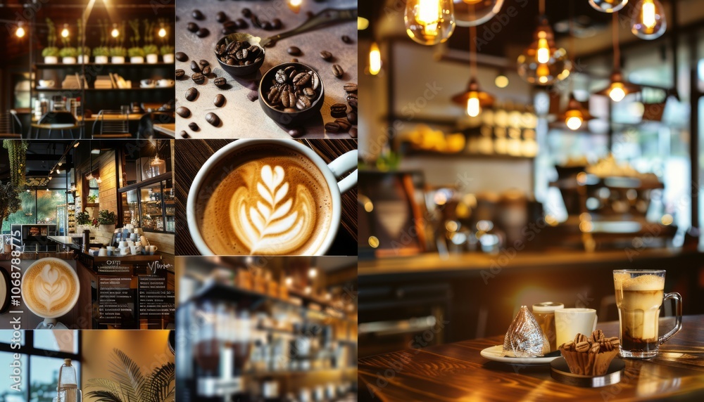 Caffeinate Your Creativity with Our Coffee Shop Concept Photo Collage Caffeinate Your Creativity with Our Coffee Shop Concept Photo Collage