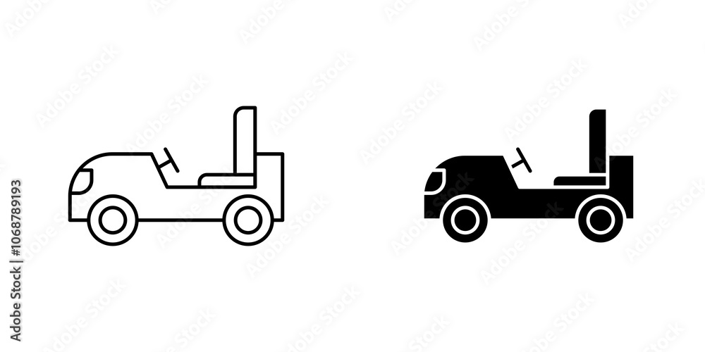 Pushing car icon symbol collection on white background. Pushing car icon symbol collection on white background.