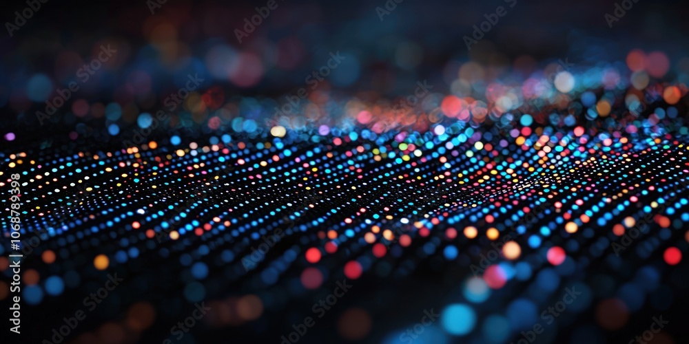 Fototapeta premium Explore the Vibrant World of Colorful Digital Waves in Motion