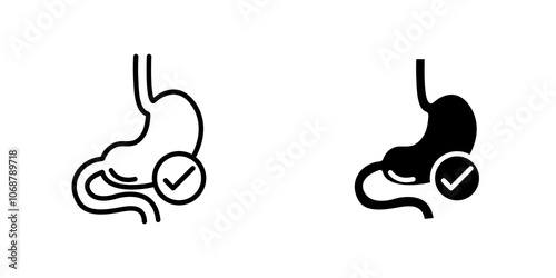 Good digestion icon symbol collection on white background.