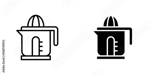 Juicer squeezer icon symbol collection on white background.