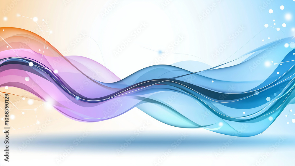Naklejka premium Abstract vector design featuring flowing pastel hues and soft curves