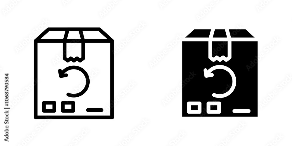 Return purchase icon symbol collection on white background. Return purchase icon symbol collection on white background.