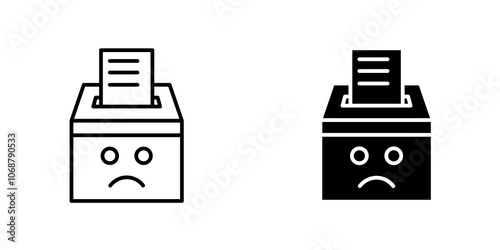 Complaint box icon symbol collection on white background.