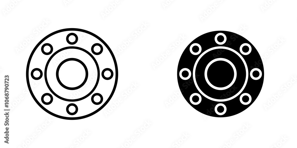 Car bearing icon symbol collection on white background. Car bearing icon symbol collection on white background.