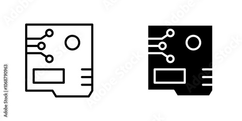 PCB icon symbol collection on white background.