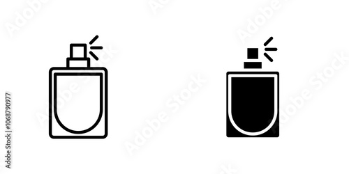 Perfume icon symbol collection on white background.