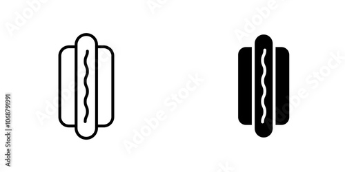 Hot dog icons for app and websites.