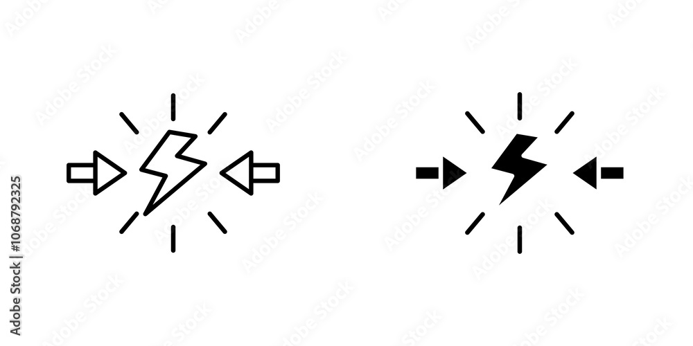 Conflict icon symbol collection on white background.