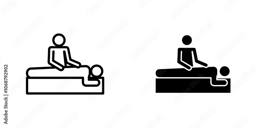 Massage icon symbol collection on white background. Massage icon symbol collection on white background.
