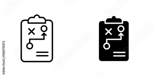 Tactics icon symbol collection on white background.