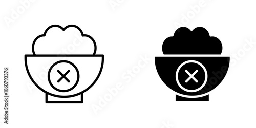 Lack of appetite icon symbol collection on white background.