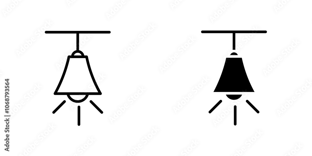 Hanging light icon symbol collection on white background. Hanging light icon symbol collection on white background.