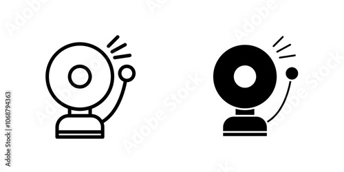 Bell school icon symbol collection on white background.