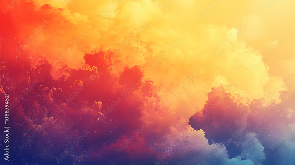 A vibrant sunset sky with golden clouds and intense orange and red tones, creating a warm and lively atmosphere A vibrant sunset sky with golden clouds and intense orange and red tones, creating a warm and lively atmosphere