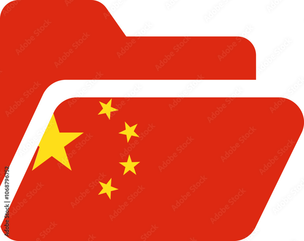 Folder Shape Of China Flag Folder Shape Of China Flag