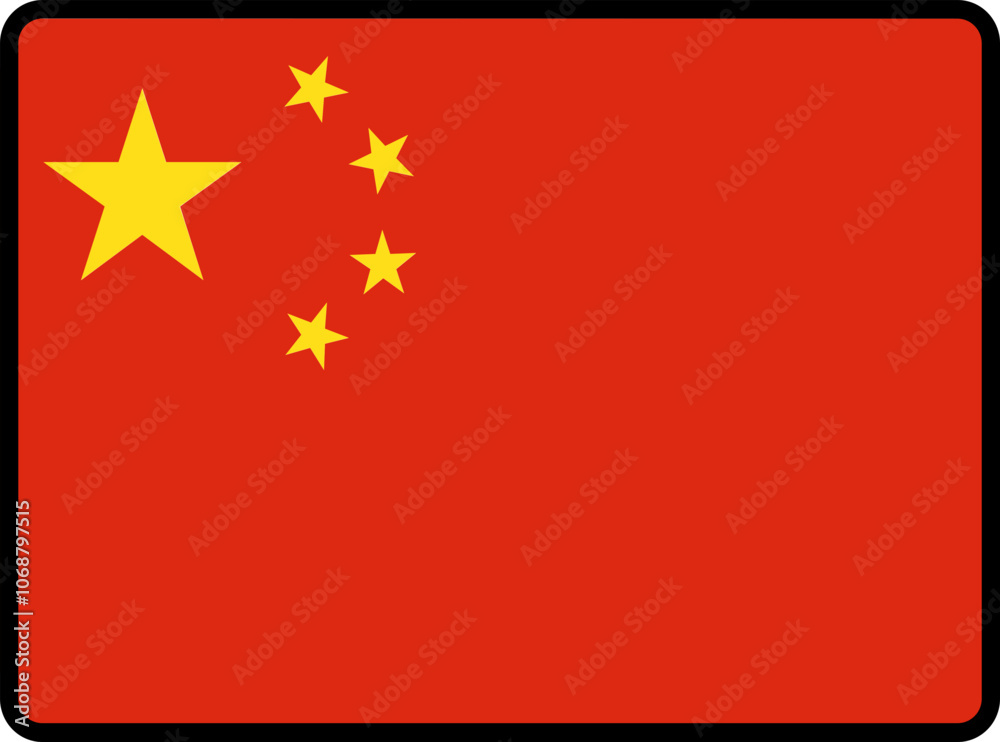 China Flag Smooth rectangle icon China Flag Smooth rectangle icon