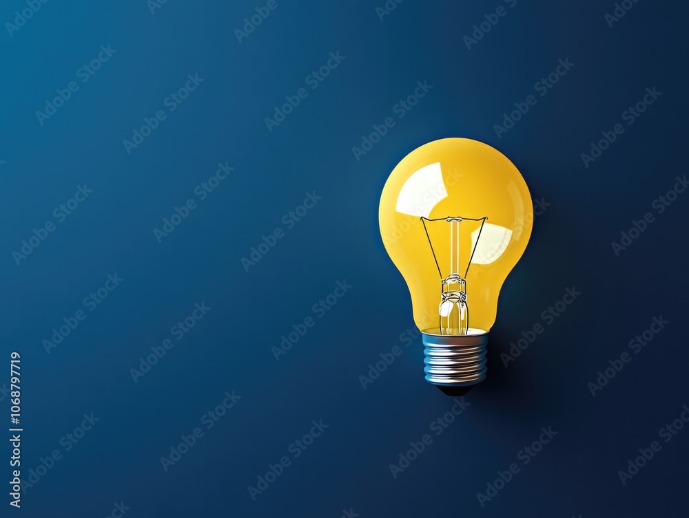 Lightbulb on Solid Background Lightbulb on Solid Background