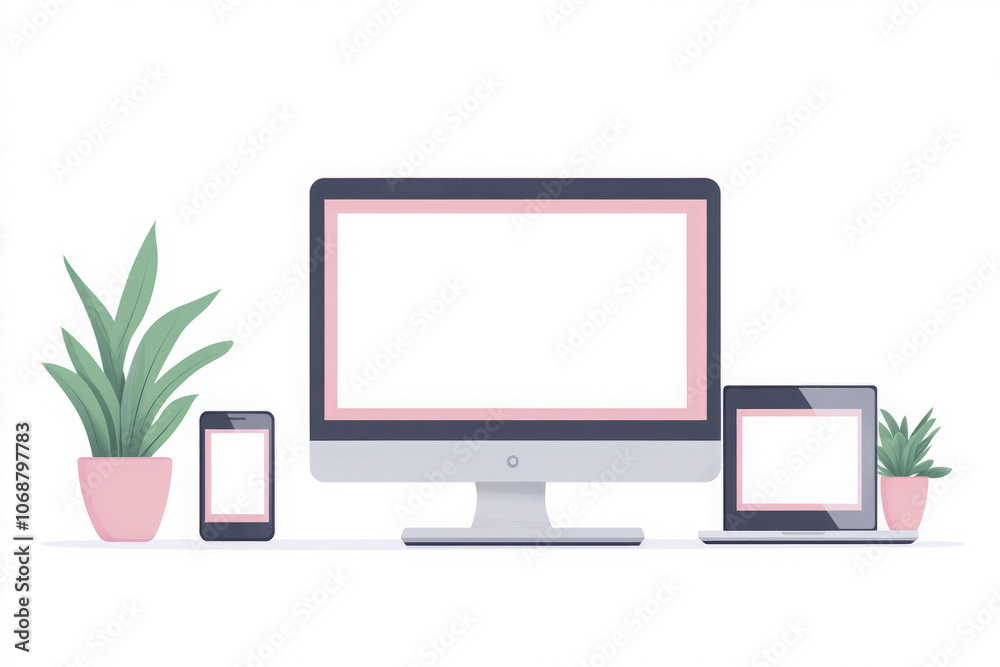 desktop and device mockups for digital workspace and marketing desktop and device mockups for digital workspace and marketing