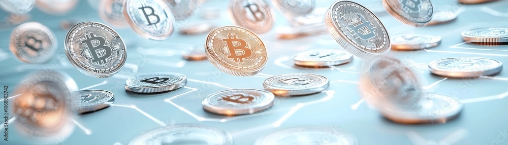 the Intricacies of Digital Currency Generation through Hyperrealistic Close-Up Imagery of Bitcoin Tokens in Motion the Intricacies of Digital Currency Generation through Hyperrealistic Close-Up Imagery of Bitcoin Tokens in Motion