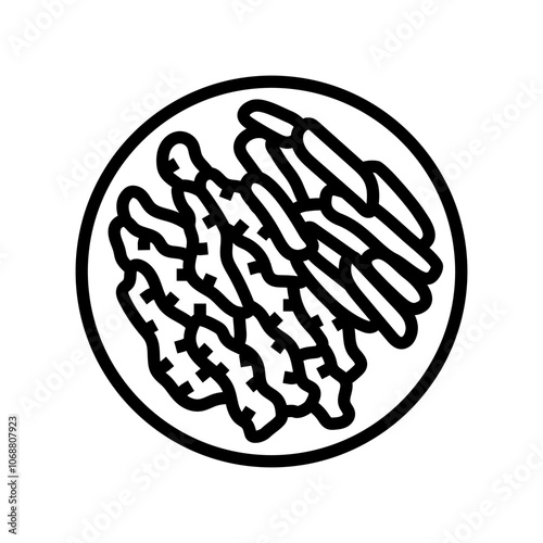 fajitas chicken food line icon vector. fajitas chicken food sign. isolated contour symbol black illustration