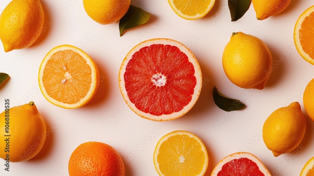 Citrus fruit assortment featuring grapefruit lemons and oranges A nutritious blend rich in vitamins ideal for promoting healthy eating and diet options displayed on a white background Citrus fruit assortment featuring grapefruit lemons and oranges A nutritious blend rich in vitamins ideal for promoting healthy eating and diet options displayed on a white background