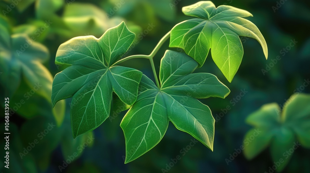 Jatropha leaves showcasing vibrant green foliage highlighting their medicinal properties for natural health remedies Jatropha leaves showcasing vibrant green foliage highlighting their medicinal properties for natural health remedies