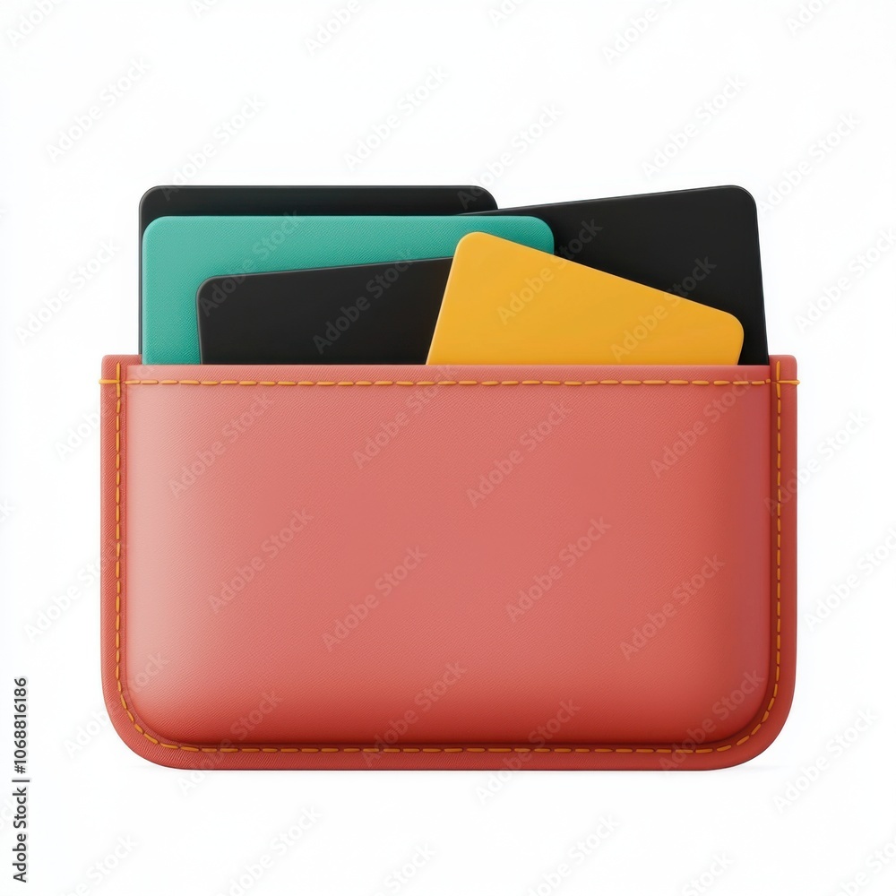 A colorful wallet with several cards visible, showcasing a modern and minimalist design, perfect for everyday use and organization. A colorful wallet with several cards visible, showcasing a modern and minimalist design, perfect for everyday use and organization.